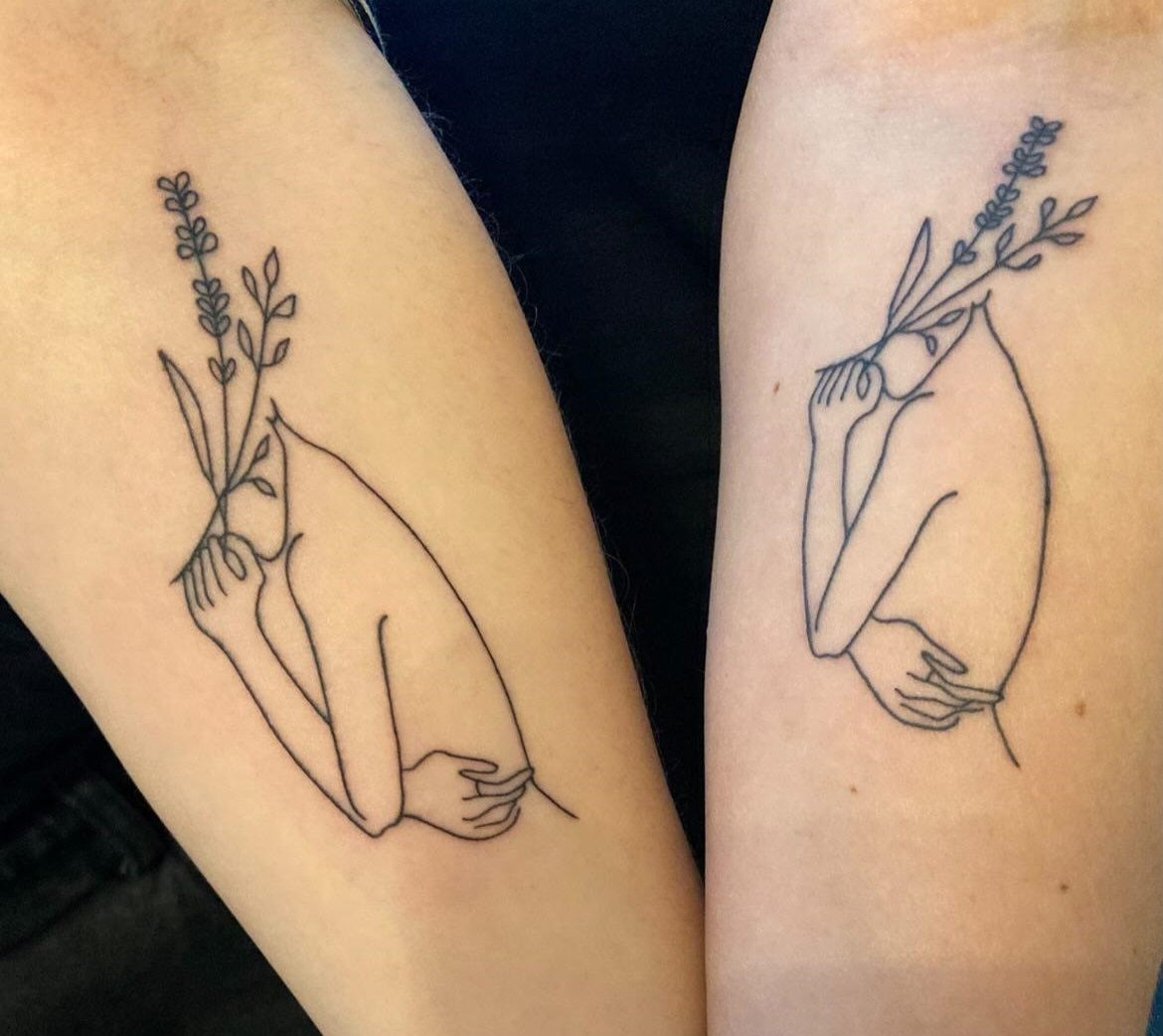The most gorgeous matching BFF tattoo ideas